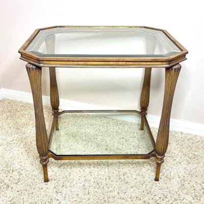 MCM Gold Framed Side Table