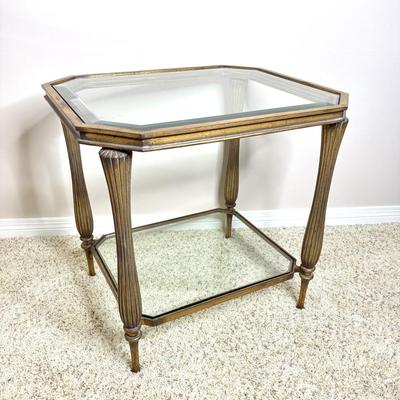 MCM Gold Framed Side Table