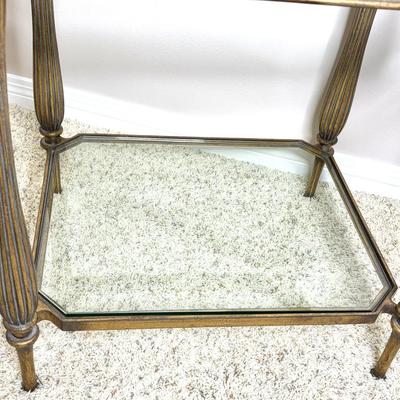 MCM Gold Framed Side Table