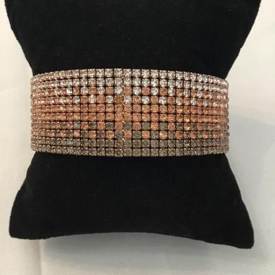 Pretty ombre, rhinestone vintage bracelet