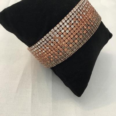 Pretty ombre, rhinestone vintage bracelet