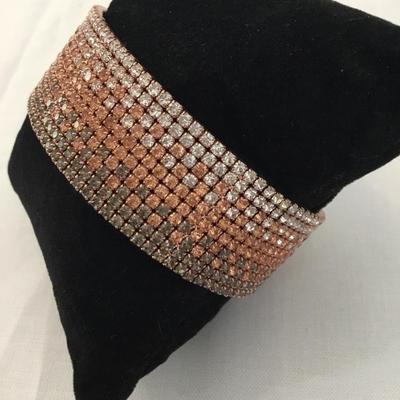 Pretty ombre, rhinestone vintage bracelet