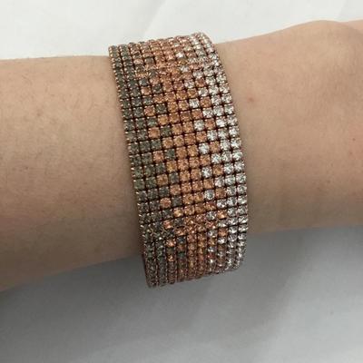 Pretty ombre, rhinestone vintage bracelet