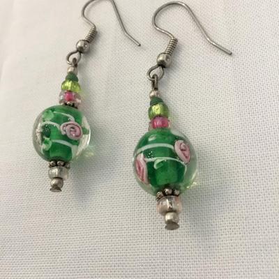Cute Art glass earring