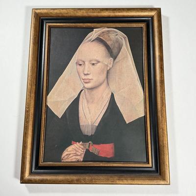 LOT 8L: Framed Copy "Portrait of a Lady" by Rogier van der Weyden