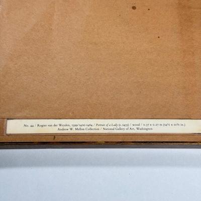 LOT 8L: Framed Copy "Portrait of a Lady" by Rogier van der Weyden