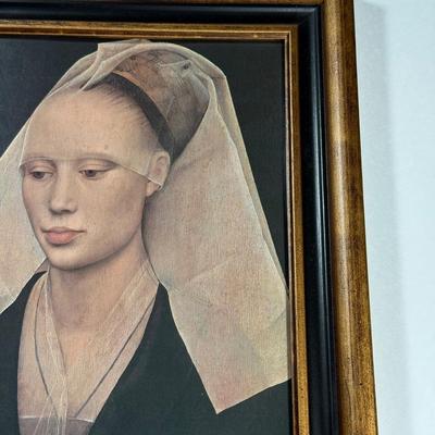 LOT 8L: Framed Copy "Portrait of a Lady" by Rogier van der Weyden