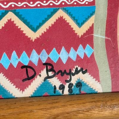 LOT 11L: Framed Print "When the Coyote Lies with the Lamb” by Diana Bryer