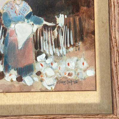 LOT 14L: 1989 Signed & Framed Art Print