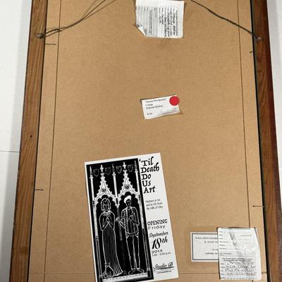 LOT 17L: Original Art Piece: "Downy Woodpecker" Collage by Deborah Meehan