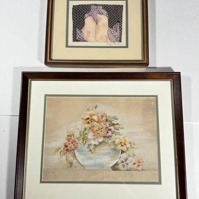 LOT 18L: 1915 Pansy Print & Signed Buffy Pawn Heeled Shoe Print