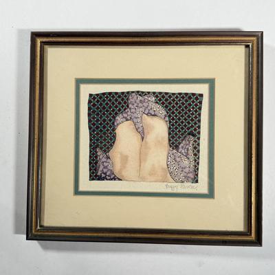 LOT 18L: 1915 Pansy Print & Signed Buffy Pawn Heeled Shoe Print