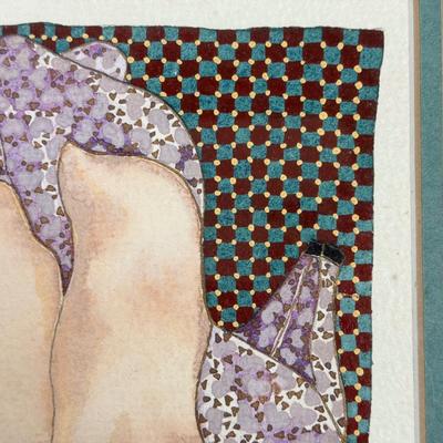 LOT 18L: 1915 Pansy Print & Signed Buffy Pawn Heeled Shoe Print