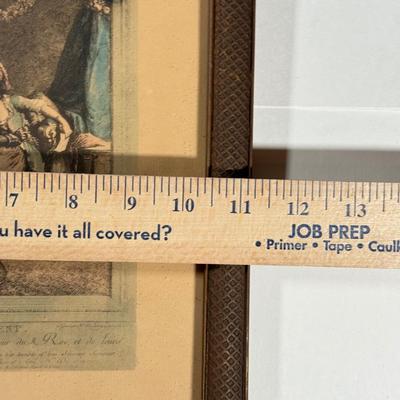 LOT 19L: Antique Framed Print "L'Heureux Moment" by Nicolas de Launay, after Pierre-Antoine Baudouin