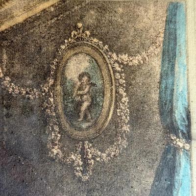 LOT 19L: Antique Framed Print "L'Heureux Moment" by Nicolas de Launay, after Pierre-Antoine Baudouin