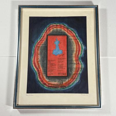 LOT 20L: Le Enfants Terribles Framed Collage / Mixed Media Piece