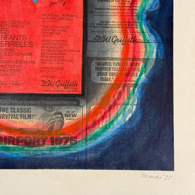 LOT 20L: Le Enfants Terribles Framed Collage / Mixed Media Piece