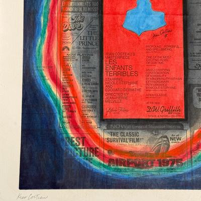 LOT 20L: Le Enfants Terribles Framed Collage / Mixed Media Piece