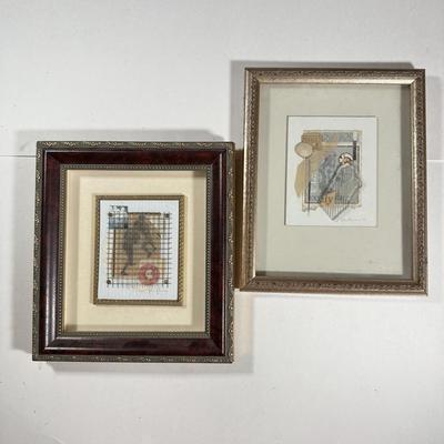 LOT 21L: Framed Mixed Media Signed Original Art Pieces