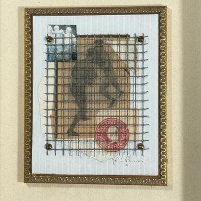 LOT 21L: Framed Mixed Media Signed Original Art Pieces