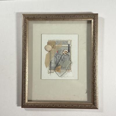 LOT 21L: Framed Mixed Media Signed Original Art Pieces