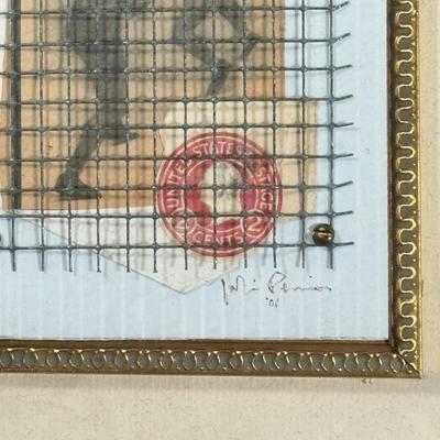 LOT 21L: Framed Mixed Media Signed Original Art Pieces