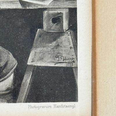 LOT 22L: Rebrandt van Rijn Three Heads of Women Print & German Print