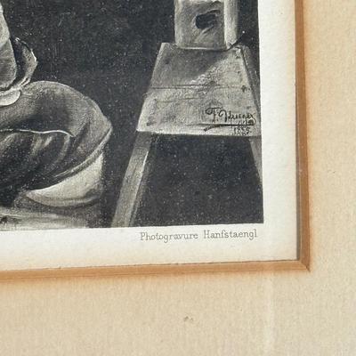 LOT 22L: Rebrandt van Rijn Three Heads of Women Print & German Print