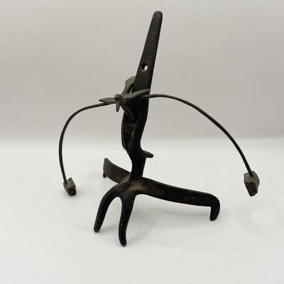 LOT 26L: Vintage Acro Hold-Tite Window Markers / Numbering Tacks, 1970s Cast Iron Bird Balancer & Vintage Cast Iron Lion