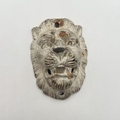 LOT 26L: Vintage Acro Hold-Tite Window Markers / Numbering Tacks, 1970s Cast Iron Bird Balancer & Vintage Cast Iron Lion