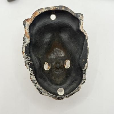 LOT 26L: Vintage Acro Hold-Tite Window Markers / Numbering Tacks, 1970s Cast Iron Bird Balancer & Vintage Cast Iron Lion