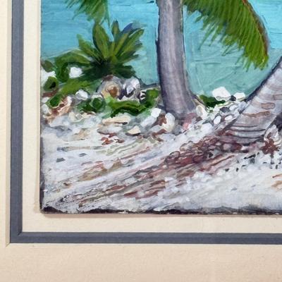 LOT 27LL #135/150 "Metamorphoses d'un rectangle dor" Signed Print & Palm Tree Painting