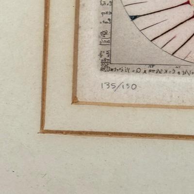 LOT 27LL #135/150 "Metamorphoses d'un rectangle dor" Signed Print & Palm Tree Painting