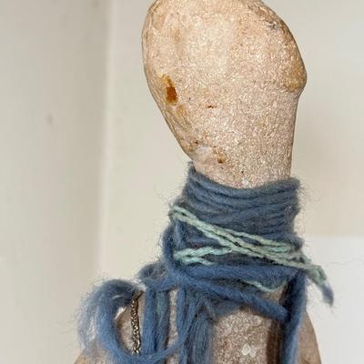 LOT 30L: 25.5” Hand Made Raw Stone Figure Statue