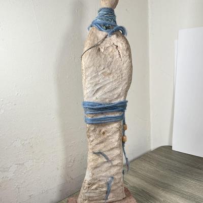 LOT 30L: 25.5” Hand Made Raw Stone Figure Statue