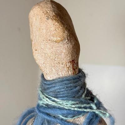 LOT 30L: 25.5” Hand Made Raw Stone Figure Statue