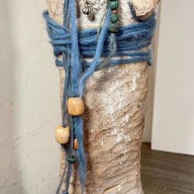 LOT 30L: 25.5” Hand Made Raw Stone Figure Statue