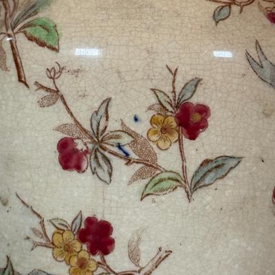 LOT 31Y: Japanese Carved Netsuke Geisha, Chinoiserie Porcelain Ginger Jar Lamp, Silk Obi, and More