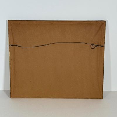 LOT 32Y: Japanese Cast Iron Lantern Table Lamp & Framed Paintings