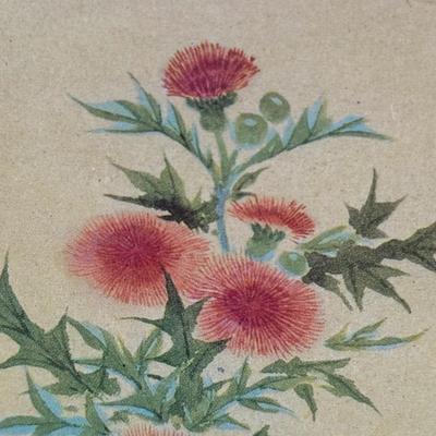 LOT 32Y: Japanese Cast Iron Lantern Table Lamp & Framed Paintings