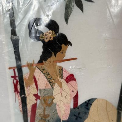 LOT 33Y: Framed Japanese Prints, 1983 Calendar, Parasol & More