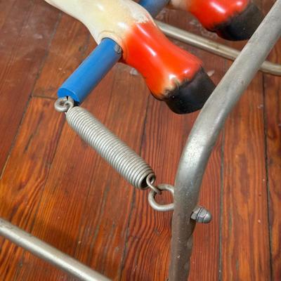 LOT 37Y: Vintage WONDER HORSEE Spring Rocking Bouncing Horse Blow Mold