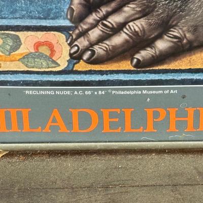 LOT 38L: Vintage Framed Tom Palmore Gorila Reclining Nude Philadelphia Museum of Art Poster
