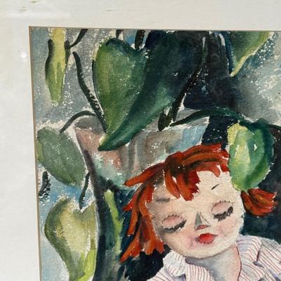 LOT 39L: Framed Watercolor