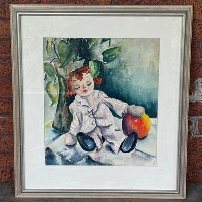 LOT 39L: Framed Watercolor