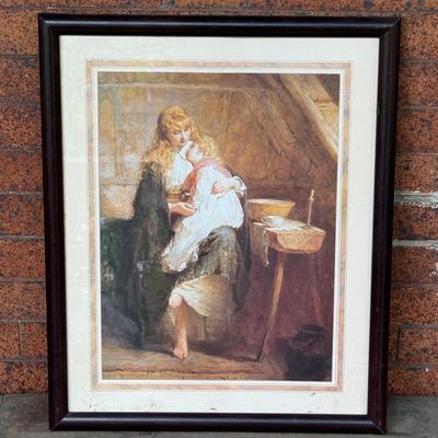 LOT 40L: The Orphans Framed Print by George Elgar Hicks
