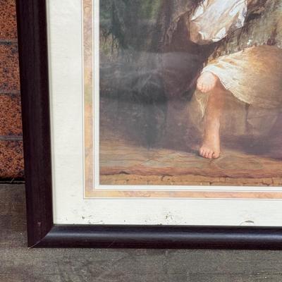 LOT 40L: The Orphans Framed Print by George Elgar Hicks