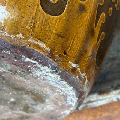 LOT 43L: Antique Chinese Egg Pot Jardiniere Dragon Motif (17 Inches Large)