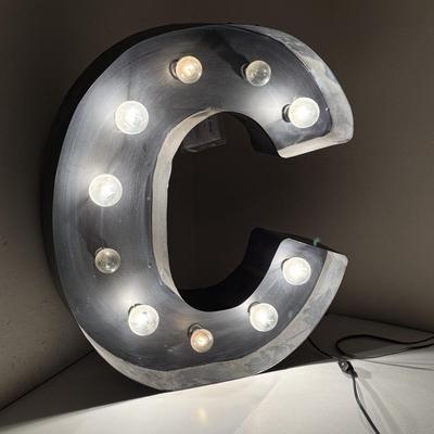 LOT 45L: Electric Light Up Marquee Initial Letter C