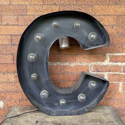 LOT 45L: Electric Light Up Marquee Initial Letter C